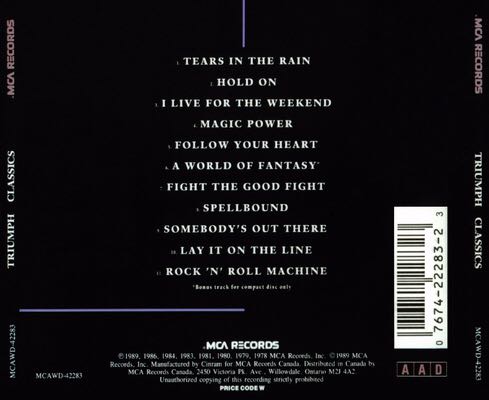 Classics - Triumph (CD-R - 56) music collectible [Barcode 076715621120] - Main Image 2