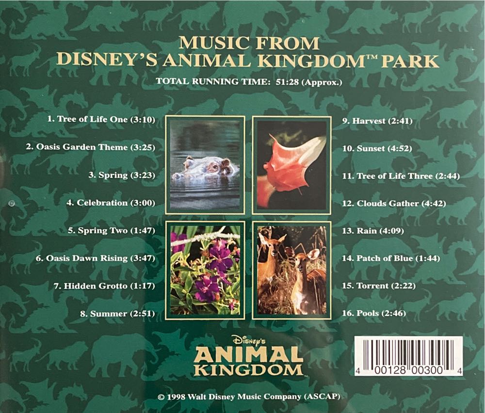Music From Disney’s Animal Kingdom - Disney Parks (CD - 5128) music collectible [Barcode 400128003004] - Main Image 2
