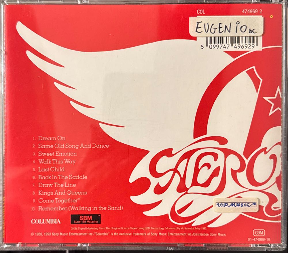 Greatest Hits - Aerosmith (CD - 3715) music collectible [Barcode 5099747496929] - Main Image 2