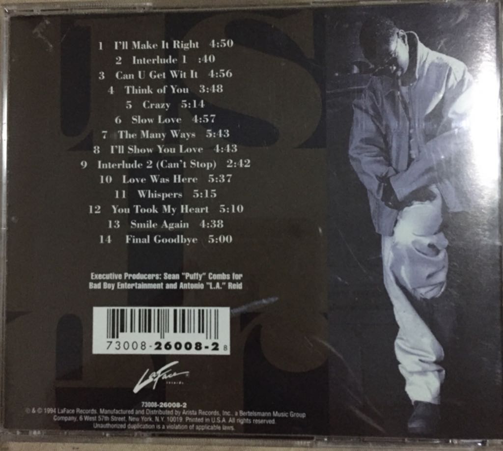 Usher - Usher (CD - 63) music collectible [Barcode 730082600828] - Main Image 2