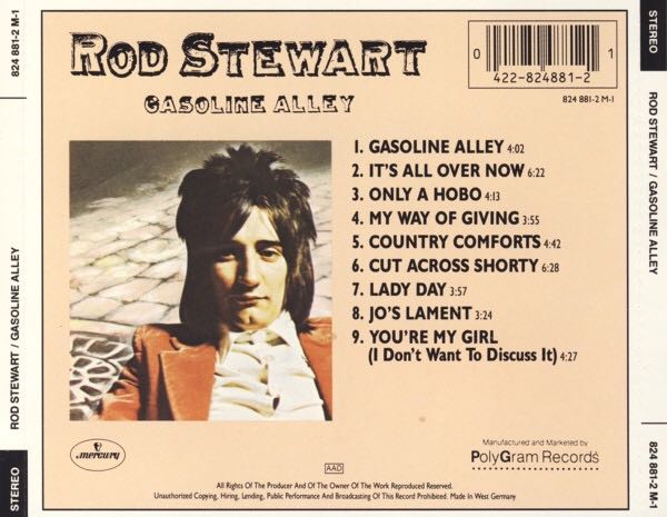 Gasoline Alley - Stewart, Rod (CD - 42) music collectible [Barcode 042282488121] - Main Image 3