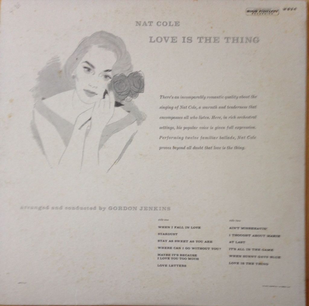 Love Is The Thing - Nat King Cole (12”) music collectible - Main Image 2