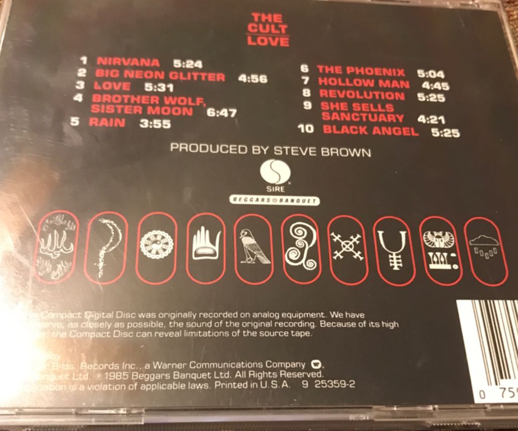 Love - Cult, The (CD) music collectible [Barcode 075992535922] - Main Image 2
