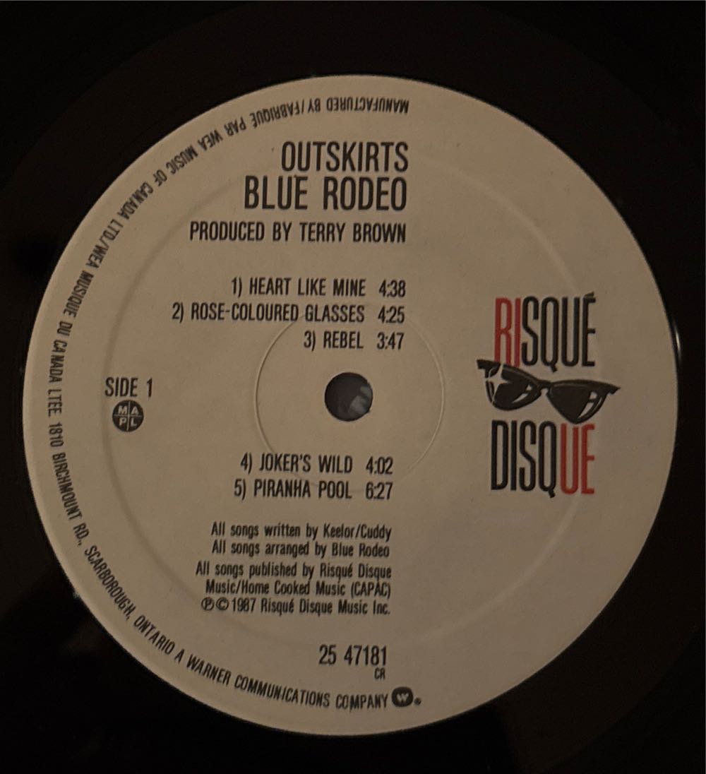 Outskirts - Blue Rodeo (12”) music collectible - Main Image 3