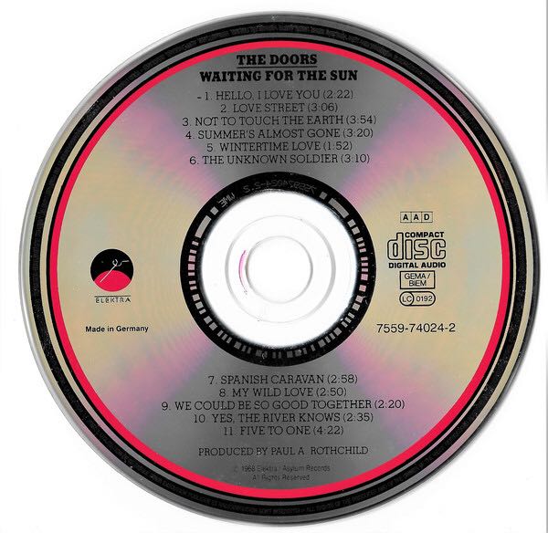 Waiting For The Sun - Doors, The (CD - 33) music collectible [Barcode 075597402421] - Main Image 4