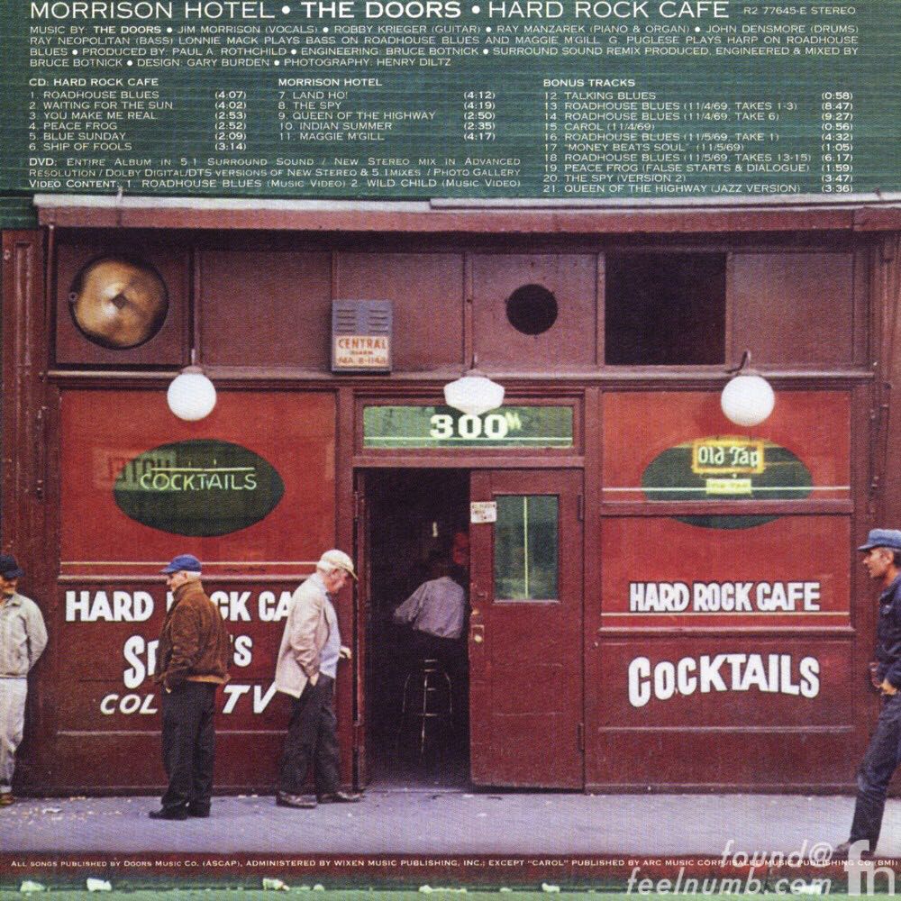 Morrison Hotel - Doors, The (12” - 37:05) music collectible [Barcode 075597500714] - Main Image 2