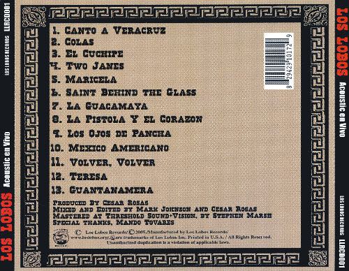 Acoustic En Vivo - Los Lobos (CD) music collectible [Barcode 829429101729] - Main Image 2