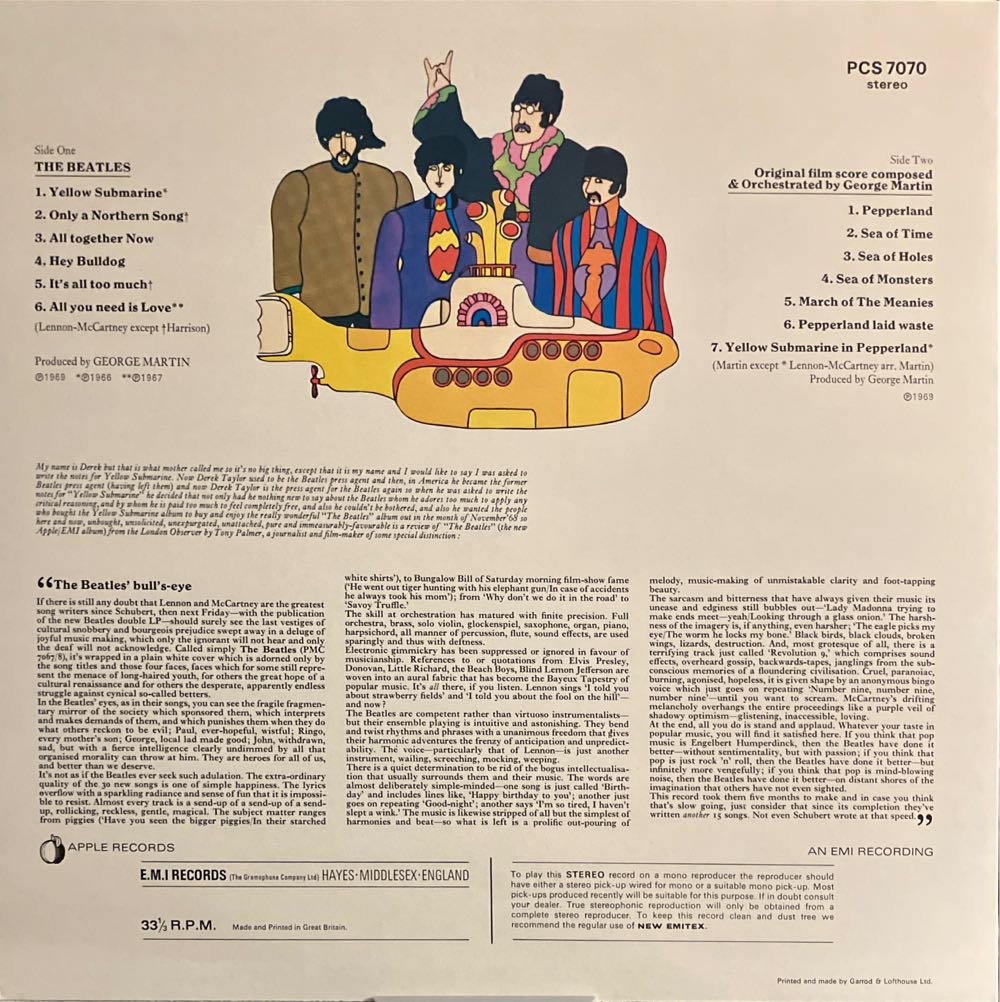 Yellow Submarine - Beatles (12” - 39) music collectible - Main Image 2