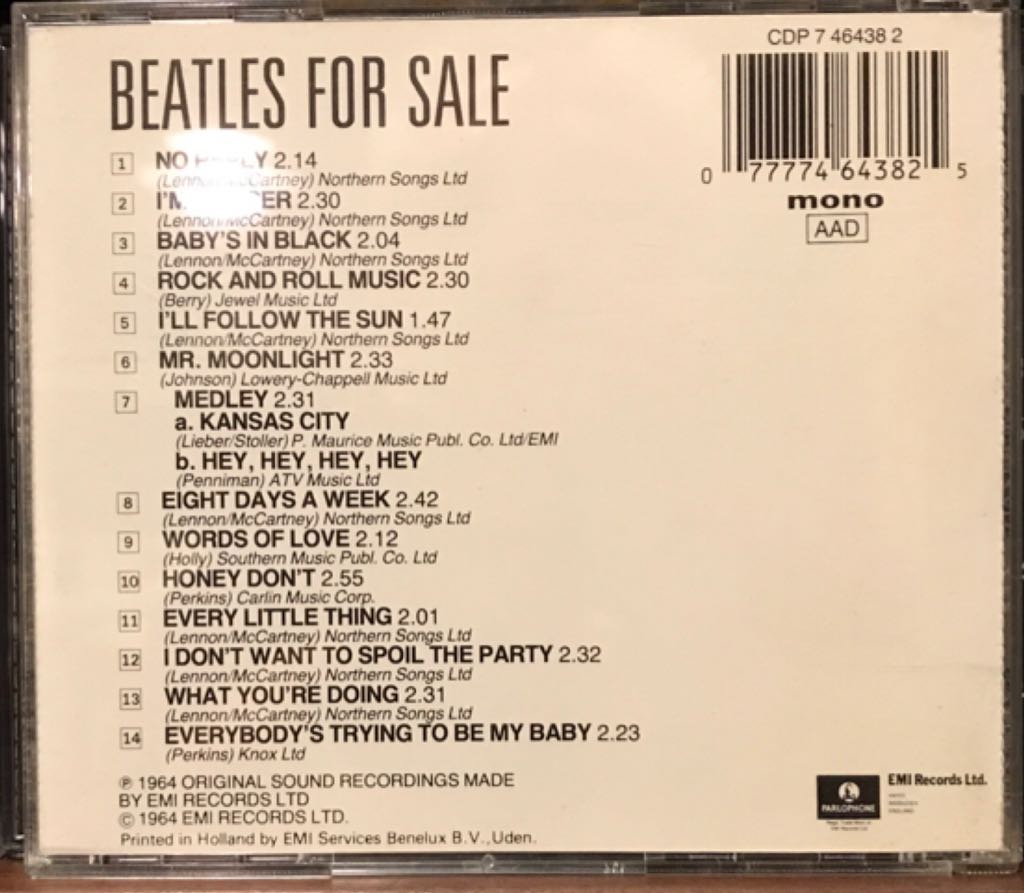 Beatles For Sale - Beatles, The (CD) music collectible - Main Image 2