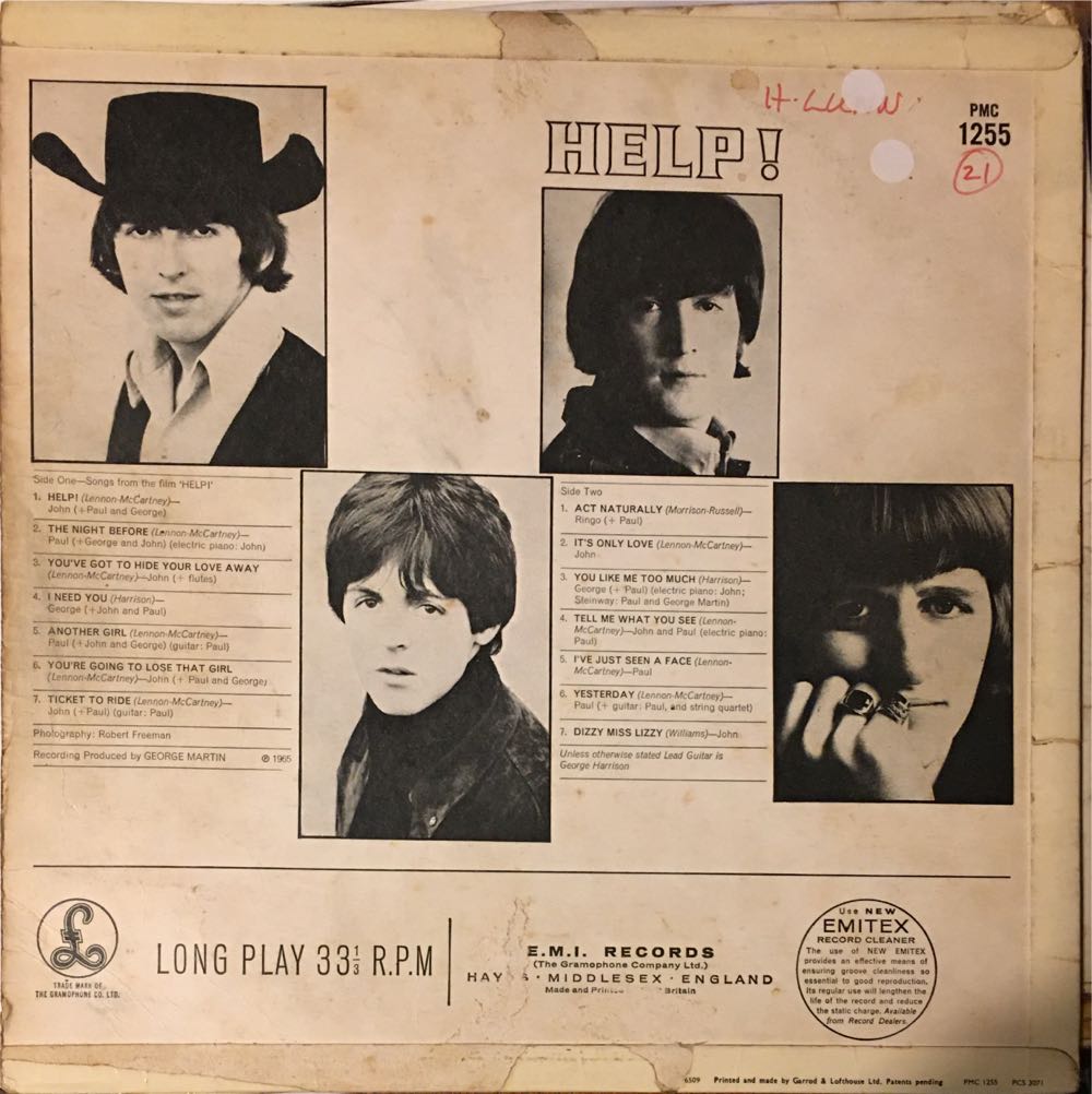Help! - Beatles (12” - 33) music collectible - Main Image 2
