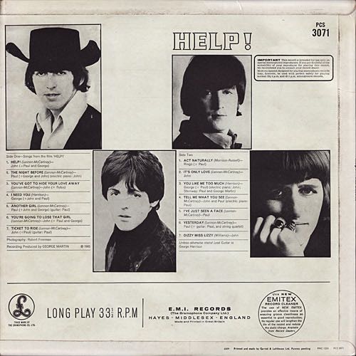 Help! - Beatles (12” - 34) music collectible - Main Image 2