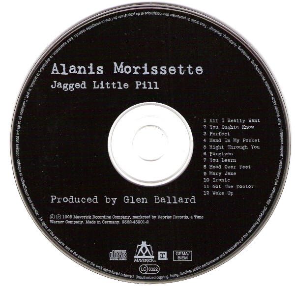 Jagged Little Pill - Morissette, Alanis (CD - 58) music collectible [Barcode 093624590125] - Main Image 4