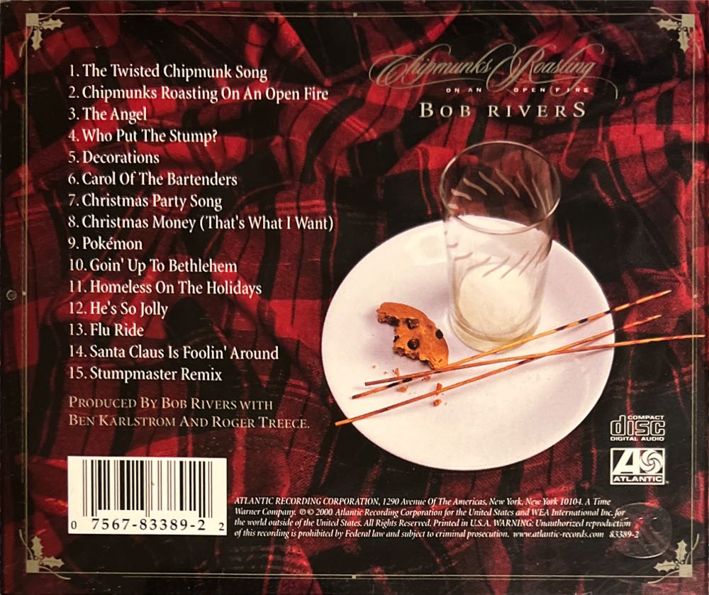Chipmunks Roasting On An Open Fire - Rivers, Bob (CD) music collectible [Barcode 075678338922] - Main Image 2