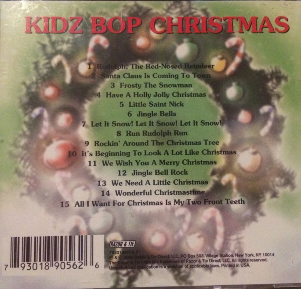 Kidz Bop Christmas - Various Artists (CD - 40) music collectible [Barcode 793018905626] - Main Image 2