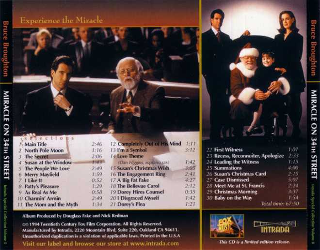 Miracle on 34th Street - Soundtrack (CD) music collectible [Barcode 078221102223] - Main Image 2