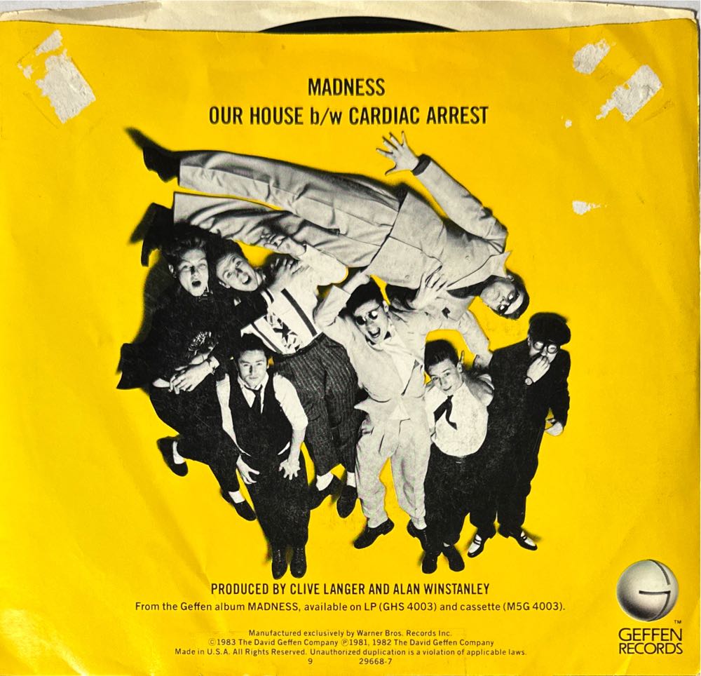 Our House / Cardiac Arrest - Madness (7” - 6) music collectible - Main Image 2