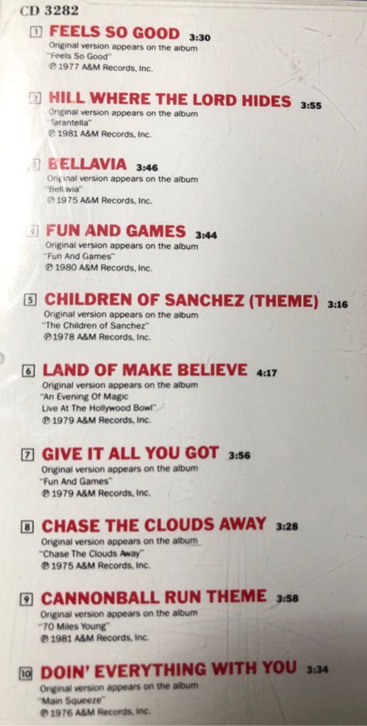 The Best of Chuck Mangione - Chuck Mangione (CD) music collectible [Barcode 075021328228] - Main Image 2