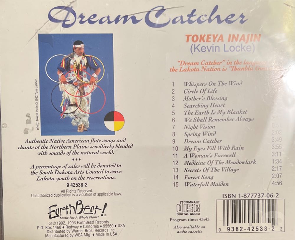 Dream Catcher - Tokeya Inajin (Kevin Locke) (CD) music collectible [Barcode 093624253822] - Main Image 2
