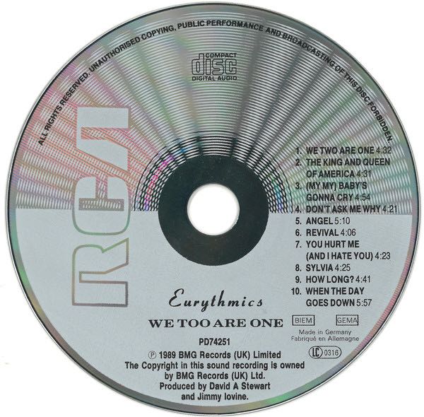We Too Are One (remastered and expanded) - Eurythmics (CD - 47) music collectible [Barcode 035627425127] - Main Image 4
