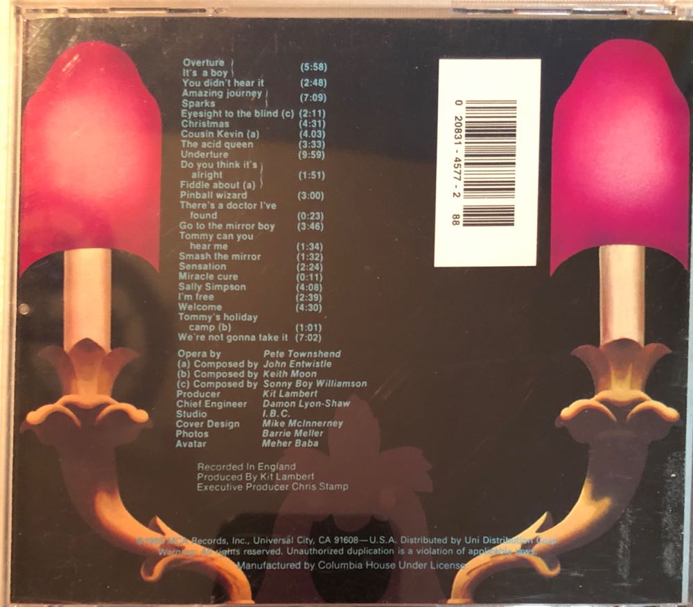 Tommy - Who, The (12” - 75) music collectible - Main Image 3