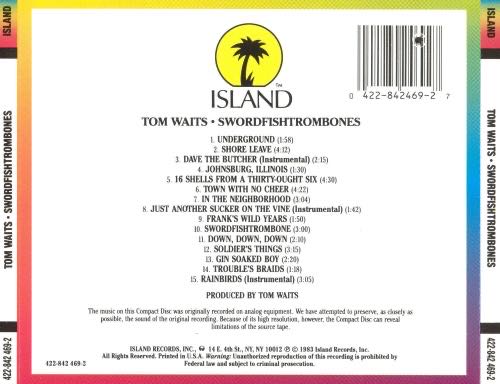 Swordfishtrombones - Waits, Tom (CD) music collectible [Barcode 4007192557745] - Main Image 2