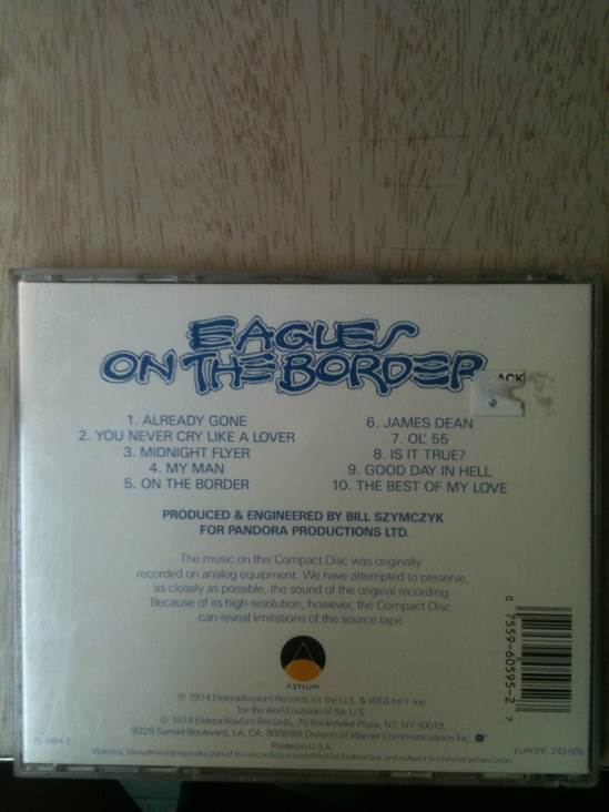 On The Border - Eagles (CD) music collectible - Main Image 2