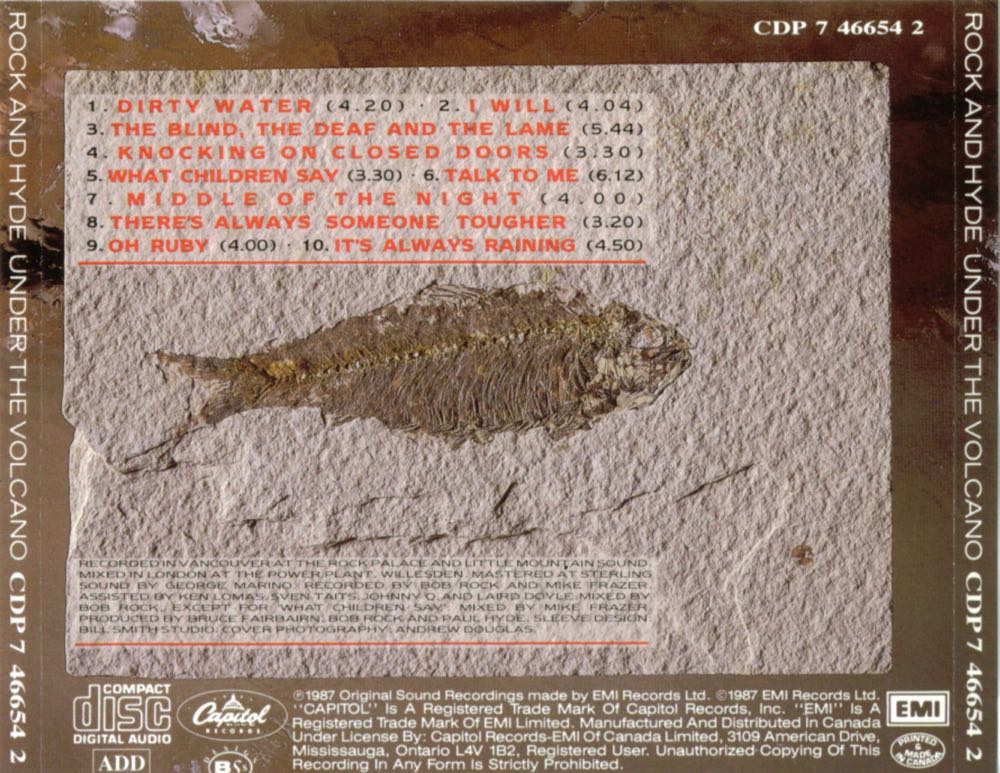 Under The Volcano - Rock And Hyde (Cassette - 43:10) music collectible [Barcode 077770655549] - Main Image 2