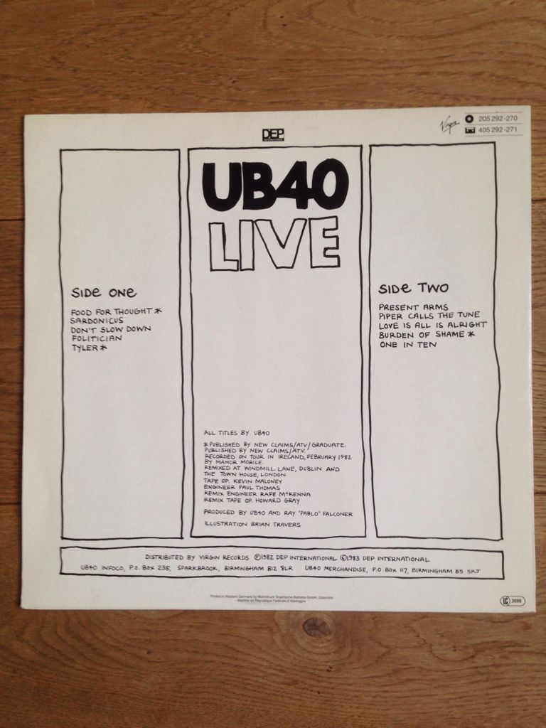 Live - UB40 (MP3) music collectible - Main Image 2