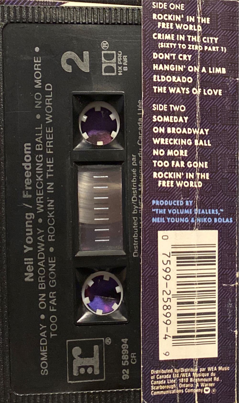 Freedom - Young, Neil (Cassette - 6111) music collectible [Barcode 075992589949] - Main Image 2