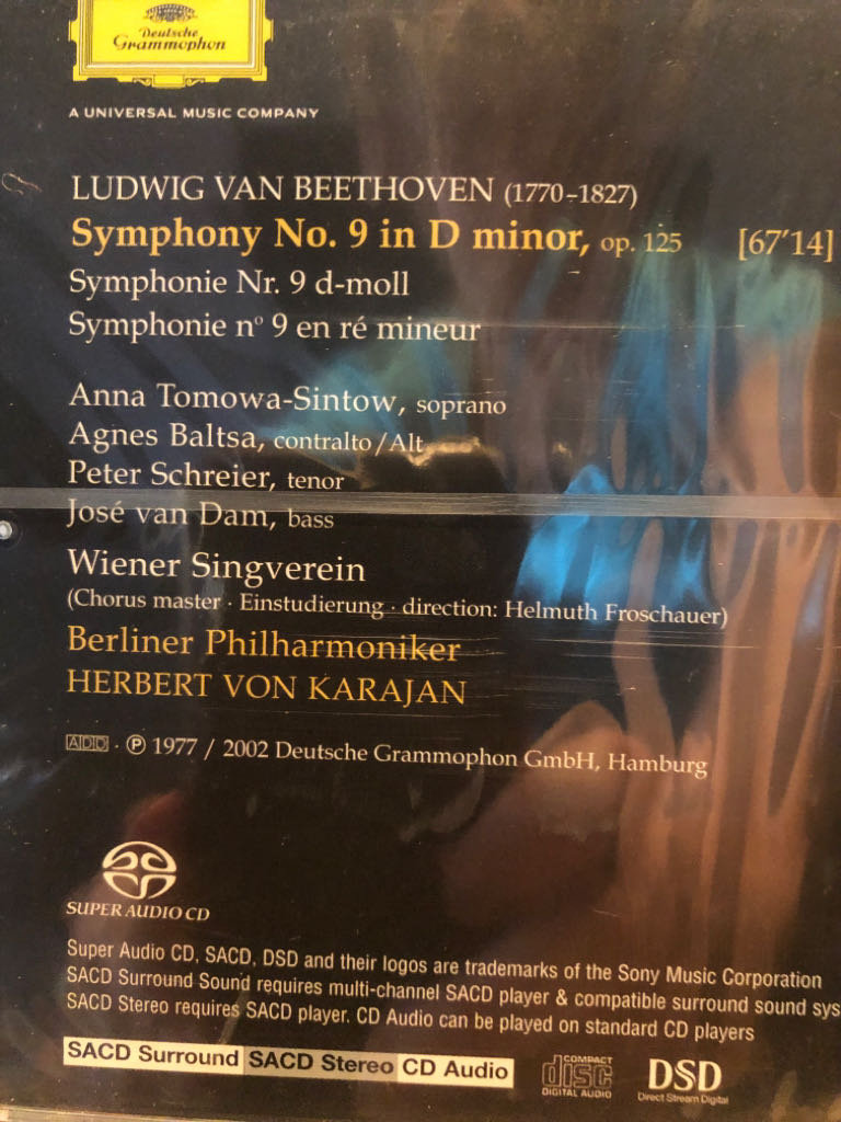 Simphony No 9 - Beethoven (SACD) music collectible [Barcode 028947164029] - Main Image 2