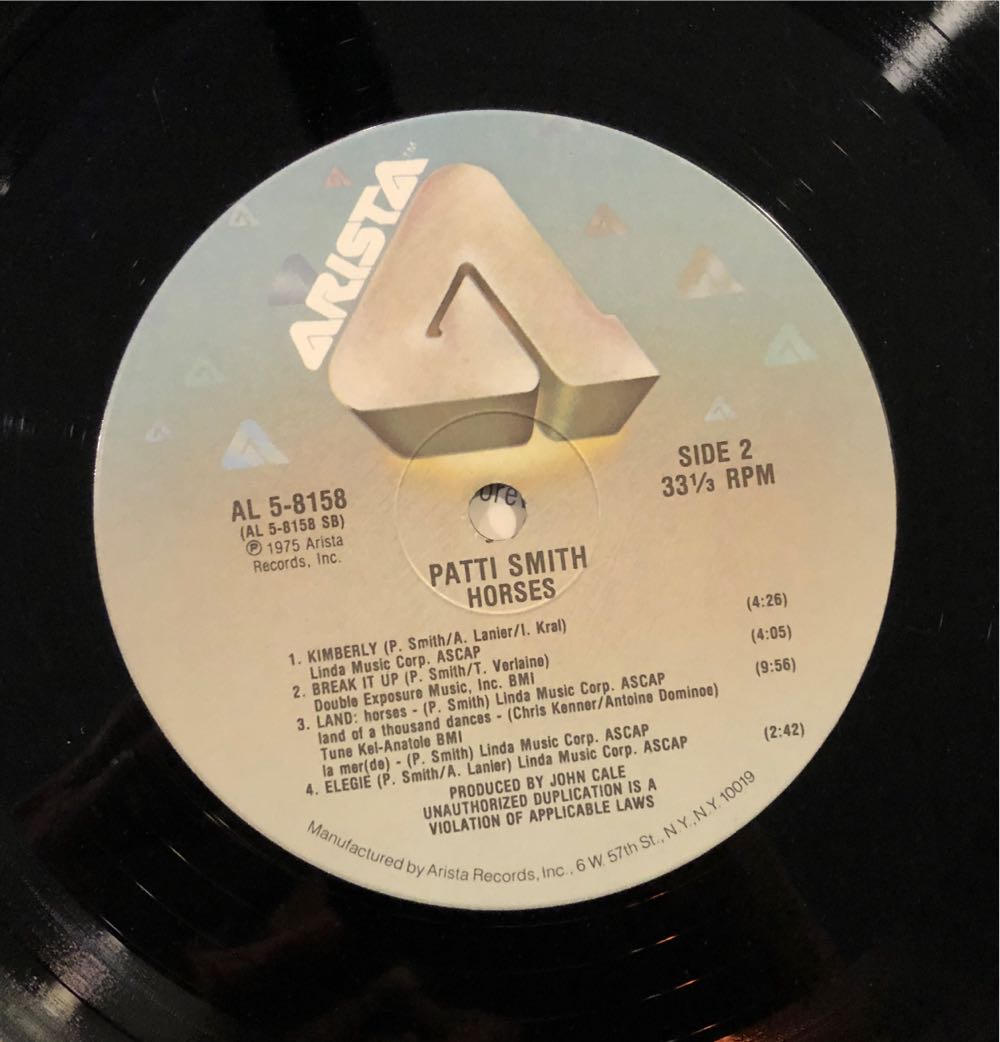 Horses - Smith, Patti (12”) music collectible [Barcode 886919602814] - Main Image 4