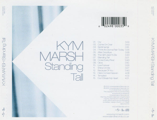 Standing Tall - Kym Marsh (CD - 56) music collectible [Barcode 602498000359] - Main Image 2