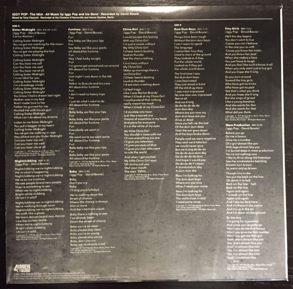 The Idiot - Pop, Iggy (12”) music collectible - Main Image 2