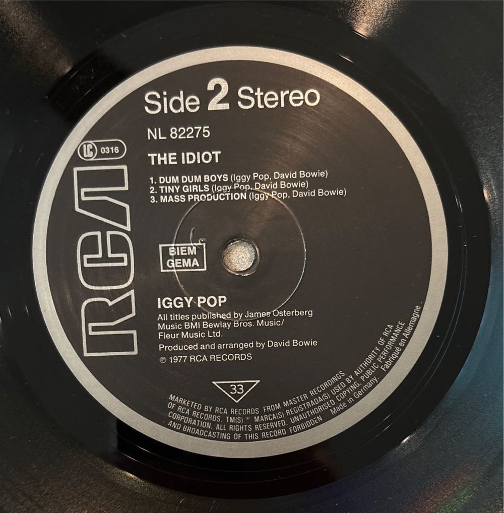 The Idiot - Pop, Iggy (12”) music collectible - Main Image 4