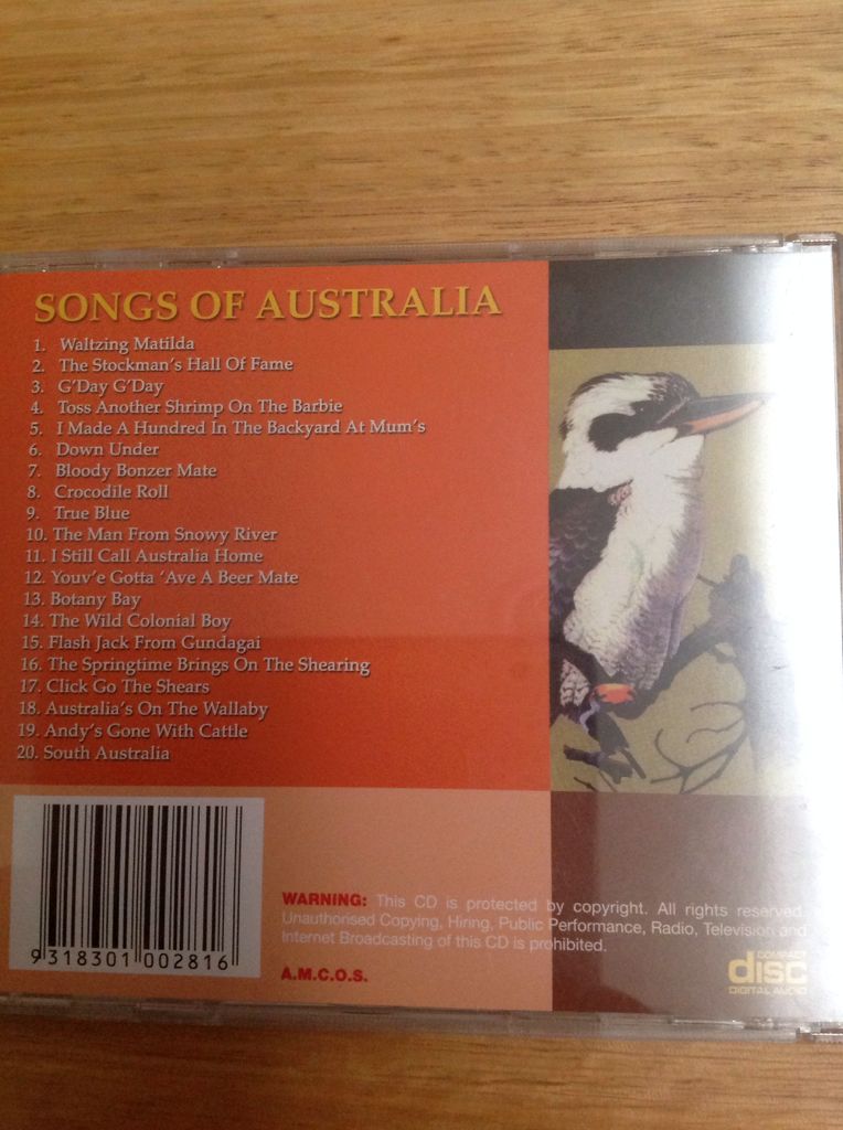 Songs Of Australia - Various (CD) music collectible [Barcode 9318301002816] - Main Image 2