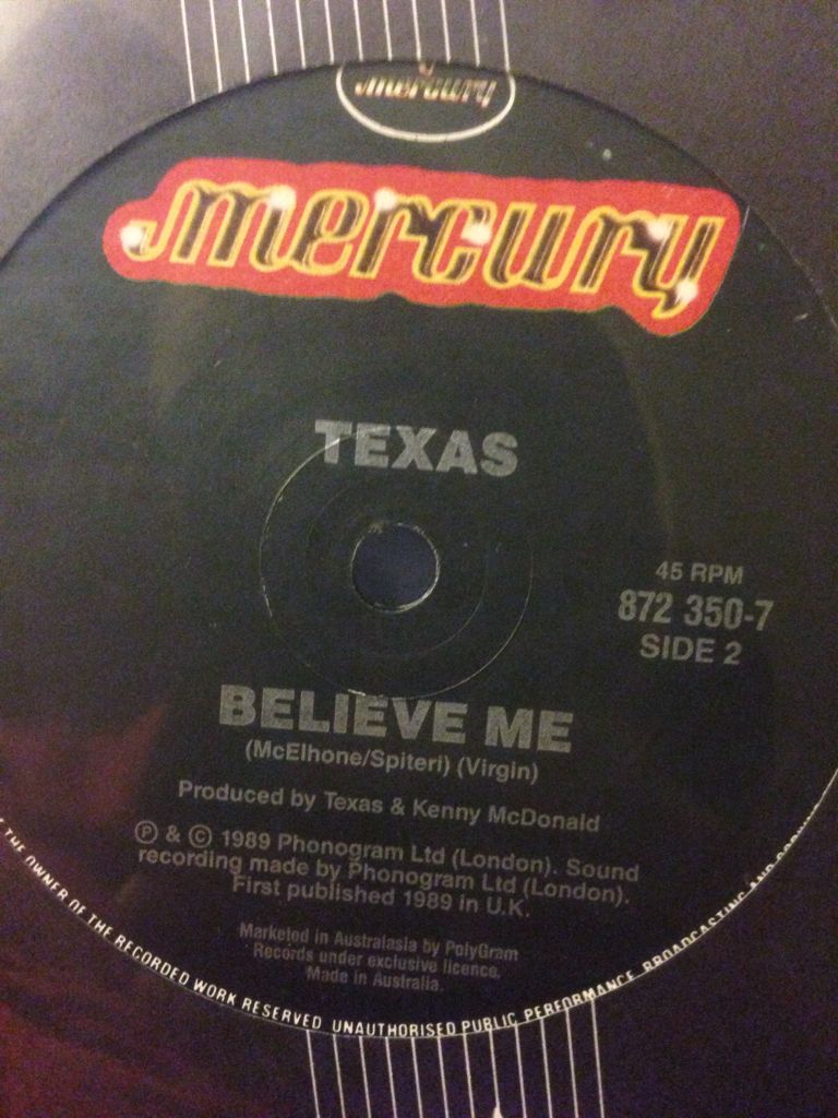I Don’t Want A Lover - Texas (7”) music collectible - Main Image 2