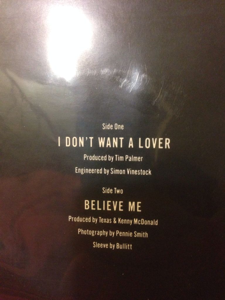 I Don’t Want A Lover - Texas (7”) music collectible - Main Image 2