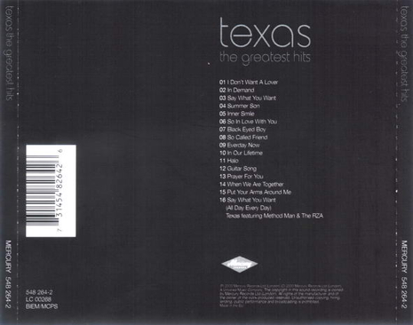 The Greatest Hits - Texas (CD) music collectible - Main Image 2