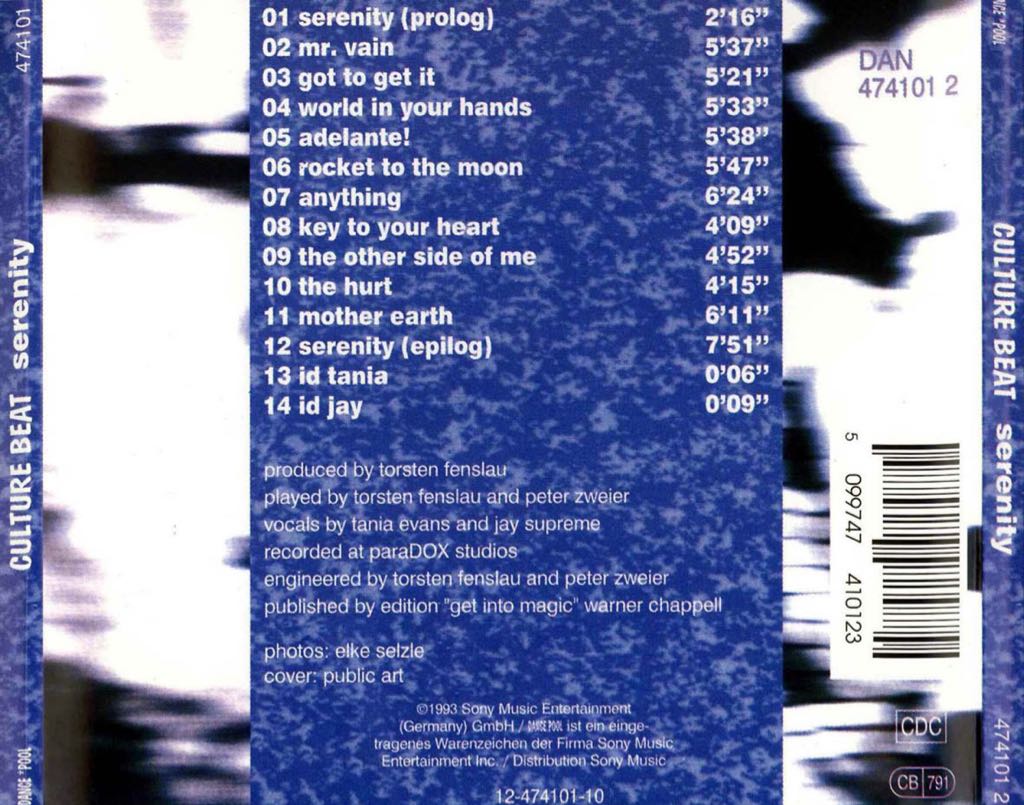 Serenity - Culture Beat (CD - 64) music collectible [Barcode 5099747410123] - Main Image 2