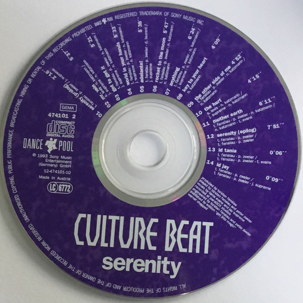 Serenity - Culture Beat (CD - 64) music collectible [Barcode 5099747410123] - Main Image 4