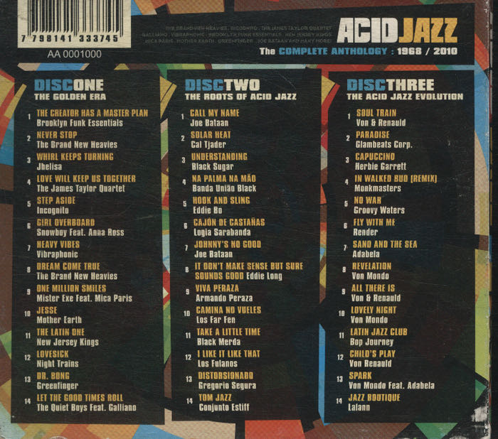 Acid Jazz Complete Anthology 1968 - 2010 - AA.VV. (CD) music collectible [Barcode 7798141333745] - Main Image 2