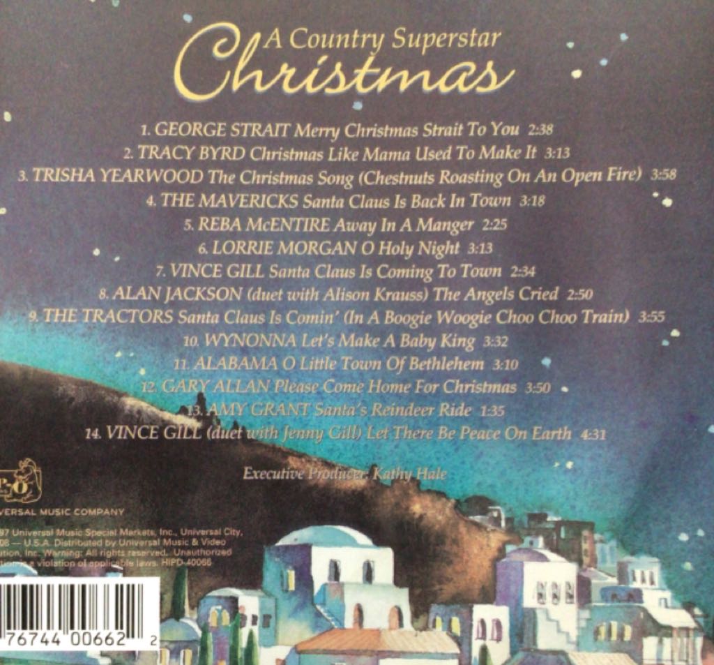 A Country Superstar Christmas - Various Artists (CD - 46) music collectible [Barcode 076744006622] - Main Image 2