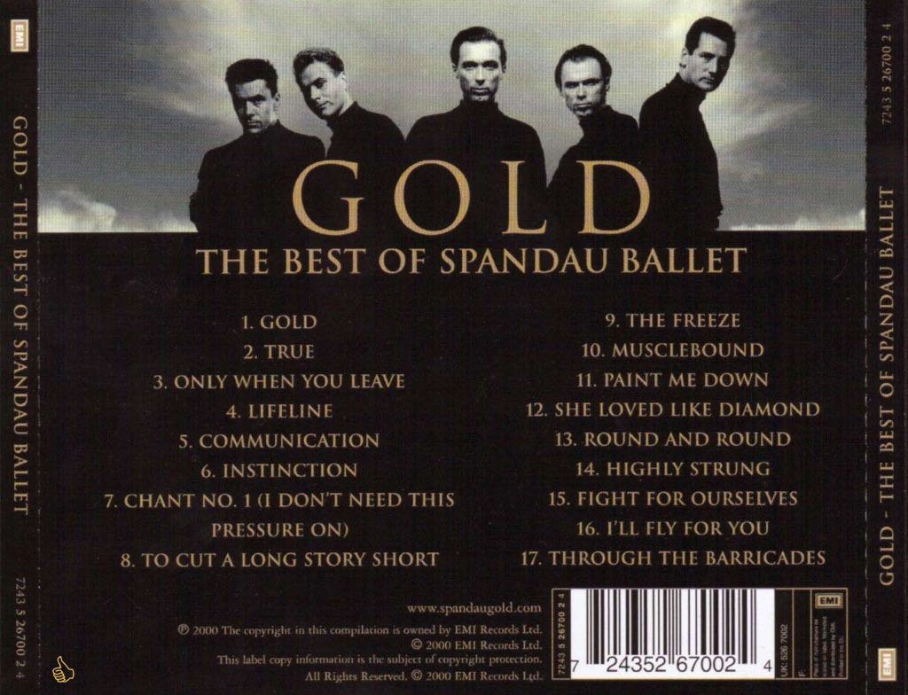 Gold: The Best Of Spandau Ballet - Spandau Ballet (CD - 1:10:15) music collectible [Barcode 724352670024] - Main Image 2