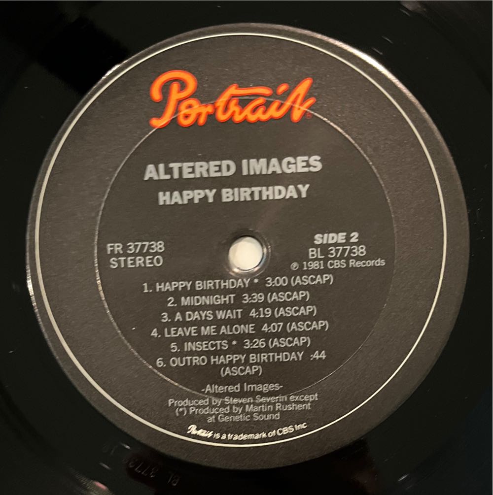 Happy Birthday - Altered Images (12”) music collectible [Barcode 740155884826] - Main Image 4