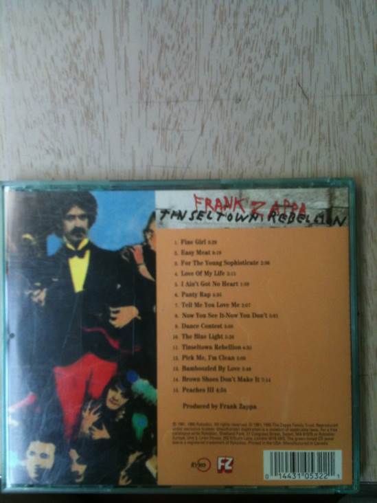 Tinseltown Rebellion - Zappa, Frank (CD) music collectible - Main Image 2