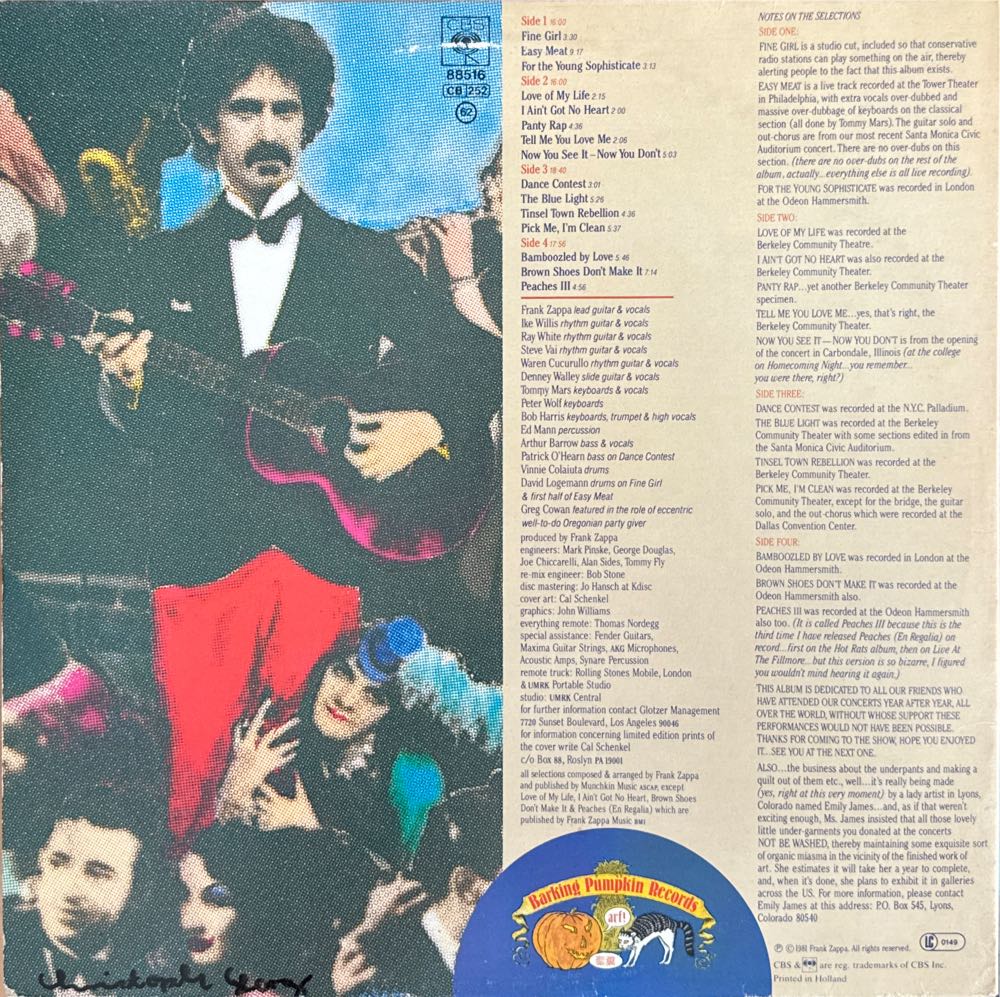 Tinseltown Rebellion - Zappa, Frank (12”) music collectible - Main Image 2