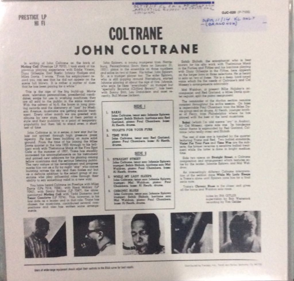 Coltrane - Coltrane, John (SACD - 41:50) music collectible - Main Image 2