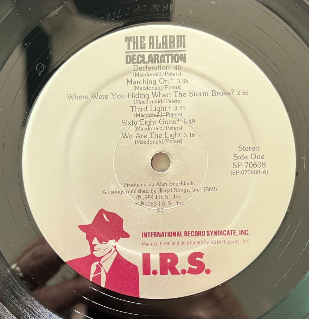02 - Album - Alarm, The (01) - Declaration - The Alarm (12” - 50) music collectible - Main Image 3