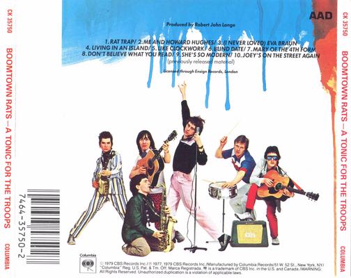 Tonic For The Troops, A - Boomtown Rats, The (CD - 40) music collectible [Barcode 074643575027] - Main Image 2
