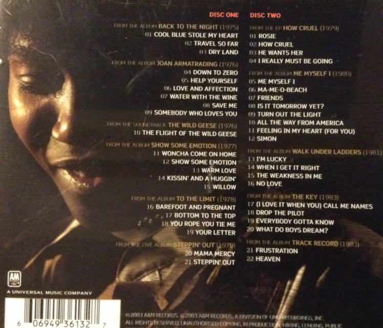 Love and affection - Joan Armatrading (CD) music collectible [Barcode 606949361327] - Main Image 2